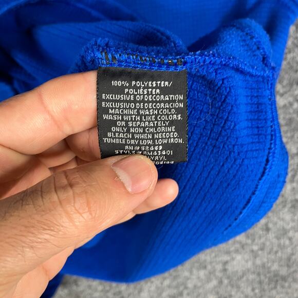 Starter Mens L Blue Quarter Zip Pullover Long Sleeve Athletic Activewear - Picture 5 of 7